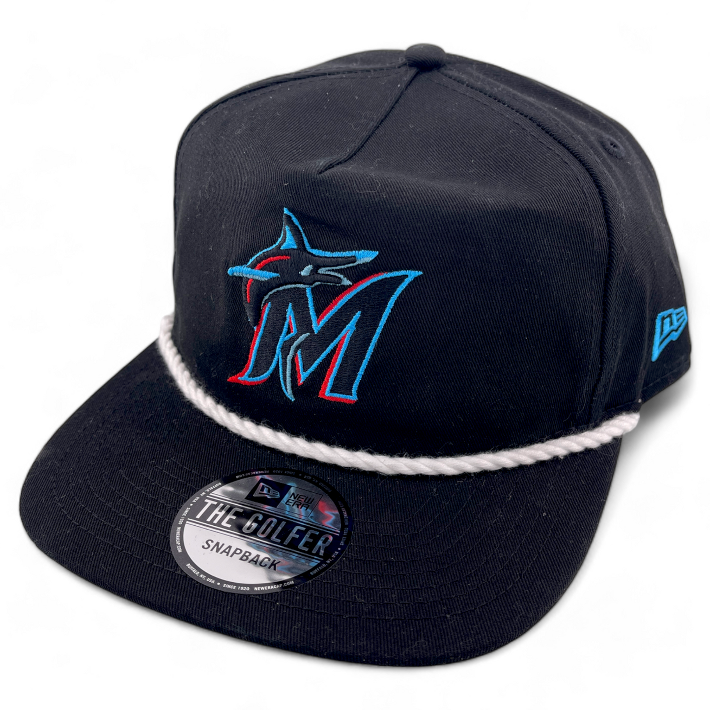 New Era Miami Marlins MLB The Golfer Rope Golf A-Frame Snapback Adjustable Hat