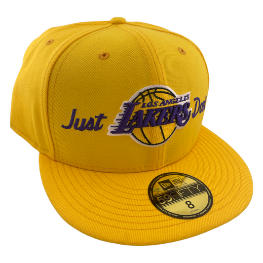 New Era Los Angeles Lakers X Just Don NBA Yellow/Grey UV 59Fifty Fitted Hat Cap