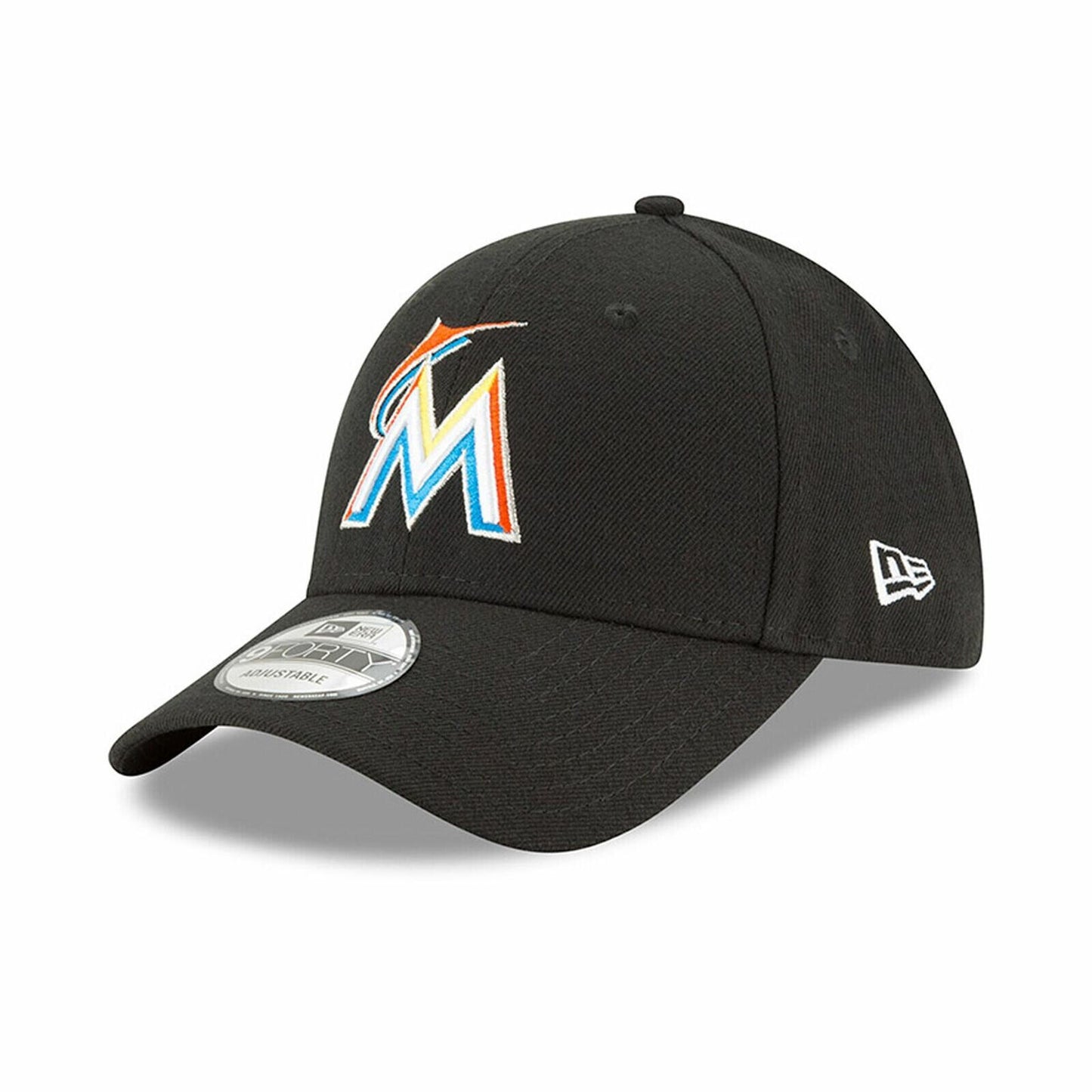 New Era Miami Marlins The League Black Color Logo 9FORTY Adjustable Hat 10489619