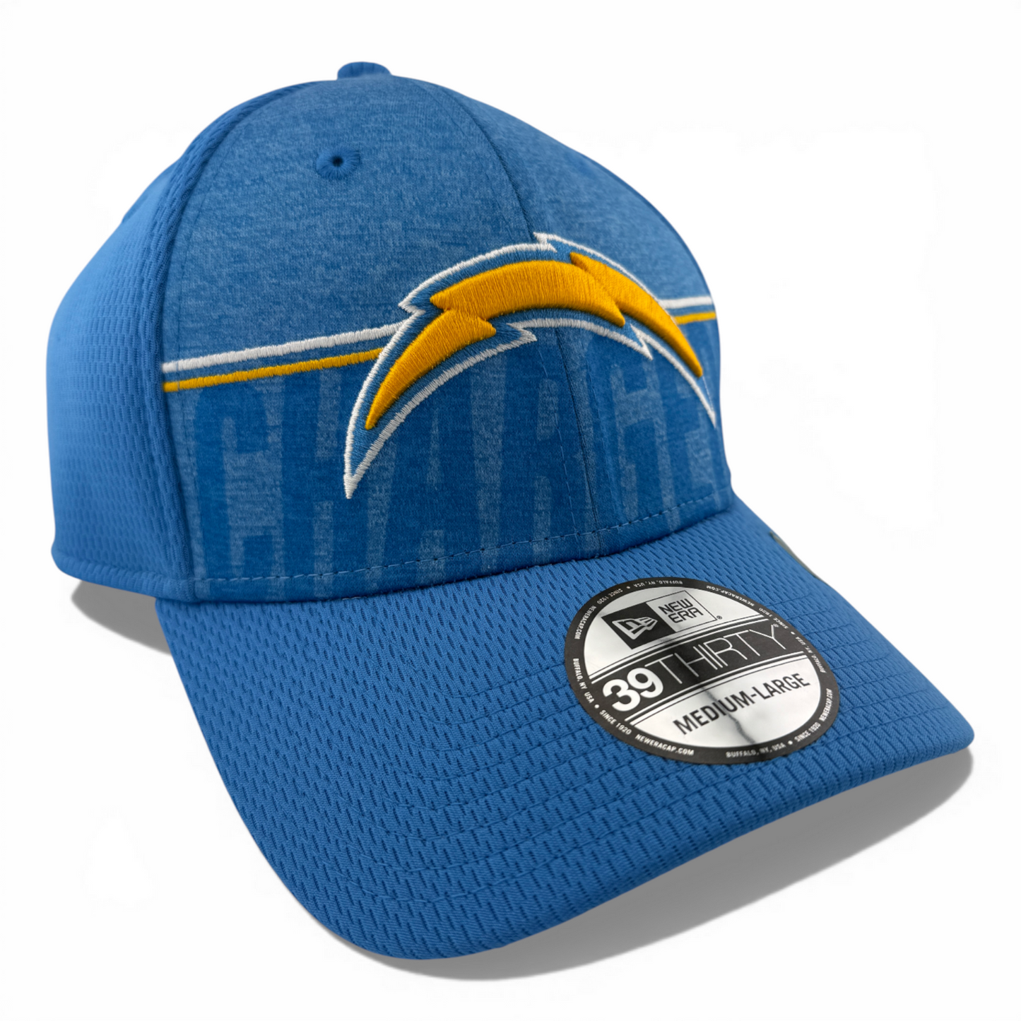 New Era Los Angeles Chargers NFL 2023 Training Camp Yellow/Blue 39Thirty Hat Cap