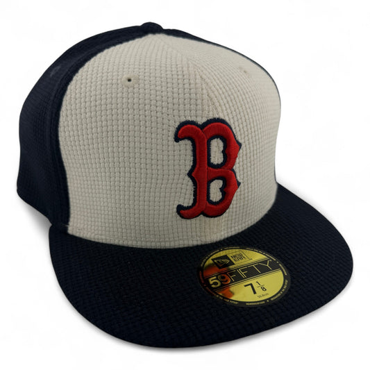 New Era Boston Red Sox MLB Thermal Front Navy Blue/Cream 59FIFTY Fitted Hat