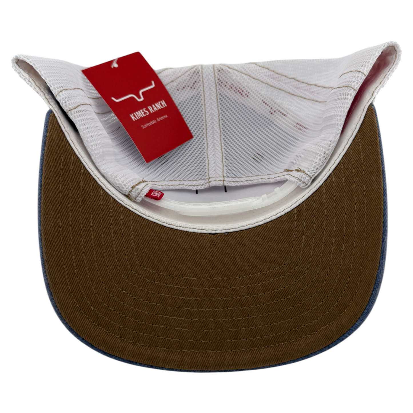 Kimes Ranch The Distance Trucker Denim Mesh Back Adjustable Snapback Hat Cap