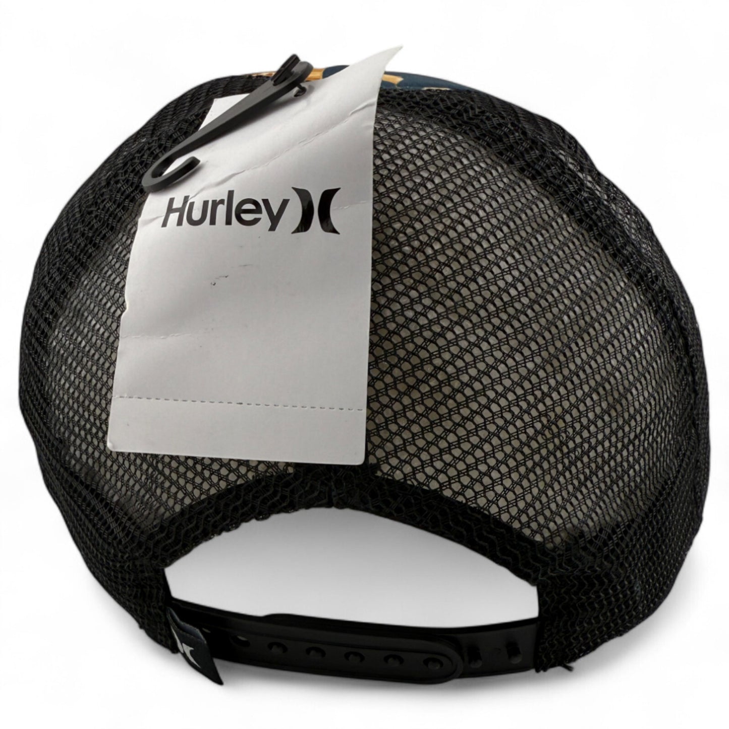 Hurley Brand Icon Yellow Floral Trucker Mesh Back Adjustable Snapback Hat Cap