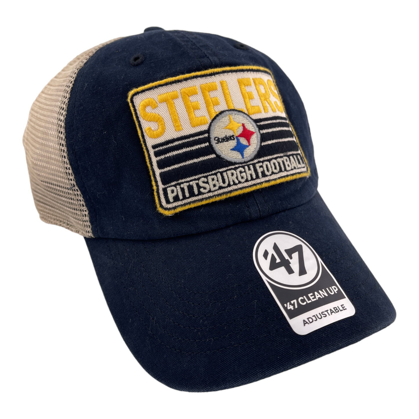 '47 Brand Pittsburgh Steelers Clean Up Mesh Back Adjustable Dad Hat NFL