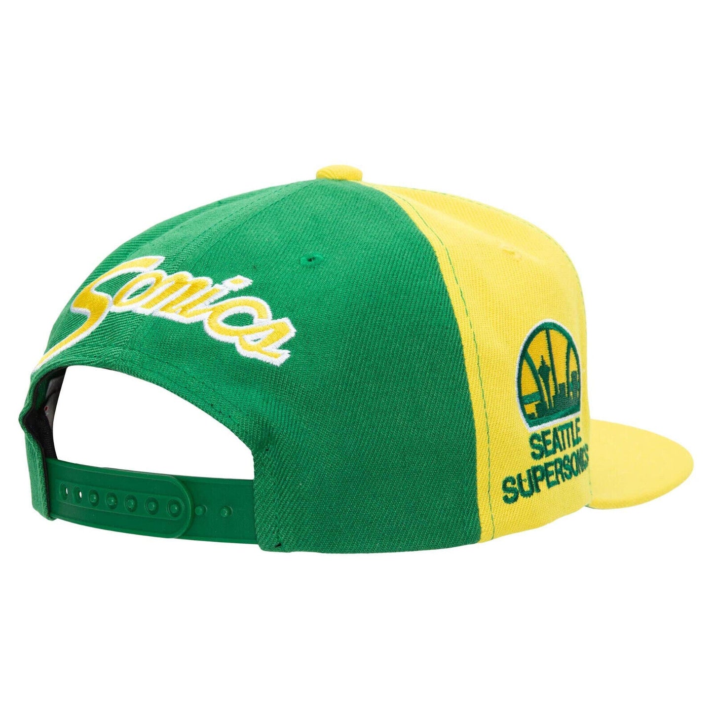 Mitchell & Ness Seattle Supersonics NBA Rear Script Deadstock Patch Snapback Hat