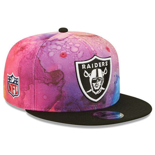 New Era Las Vegas Raiders Crucial Catch 2022 NFL Ink-Dyed 9FIFTY Snapback Hat Cap