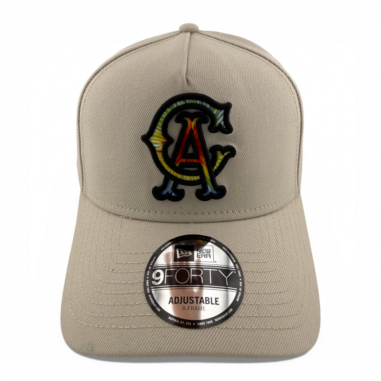 New Era California Angels Stone Tie Dye A-Frame 9Forty Snapback Adjustable Hat