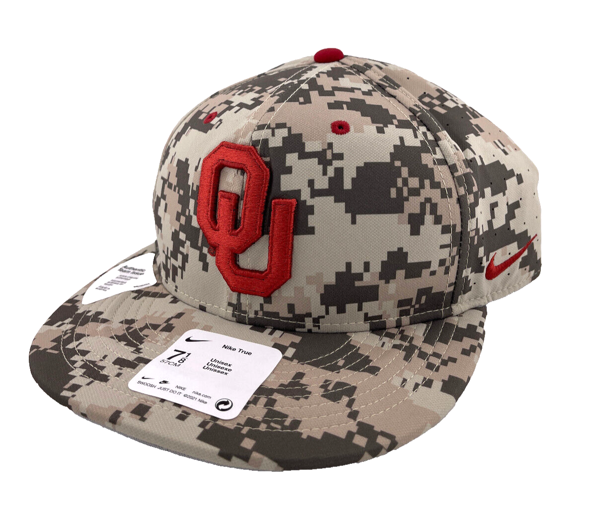 Nike True University of Oklahoma Sooners OU NCAA Camo Team Fitted Hat Cap