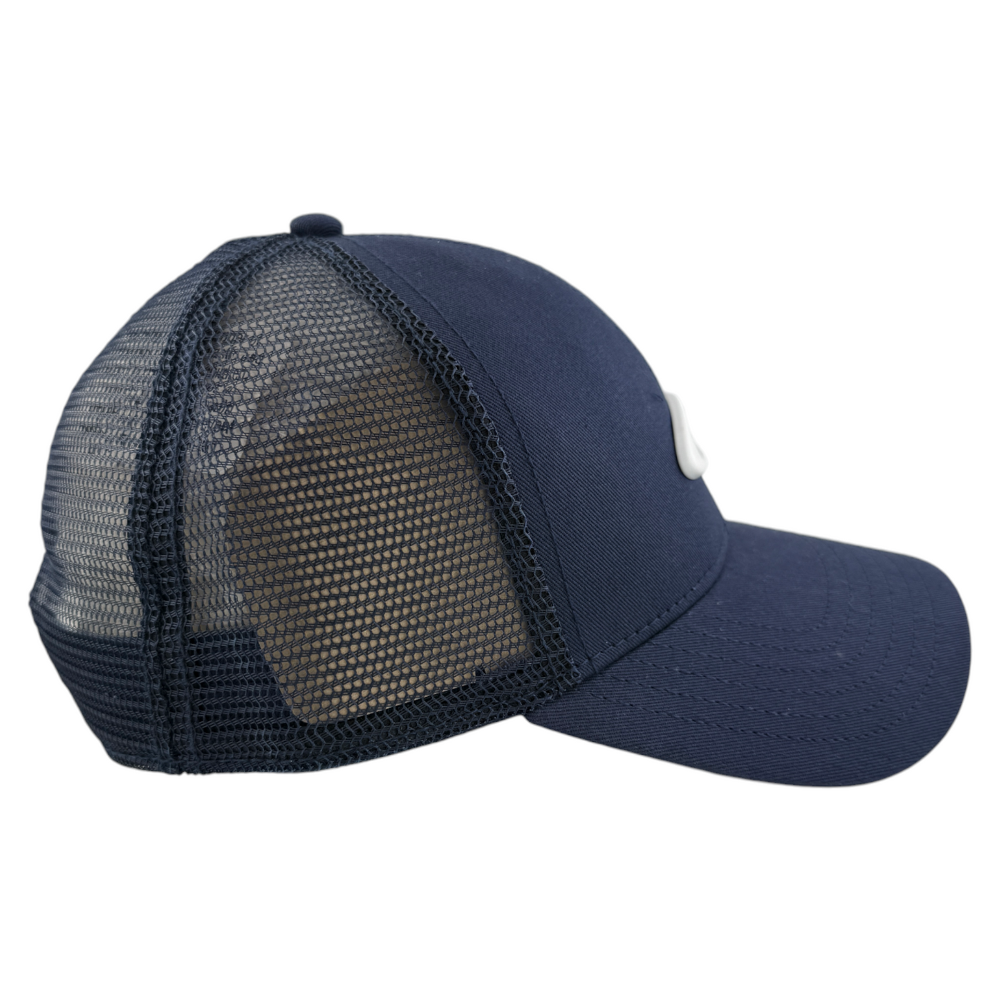 Oakley Ellipse Navy White Logo Trucker Mesh Back Adjustable SnapBack Hat Cap