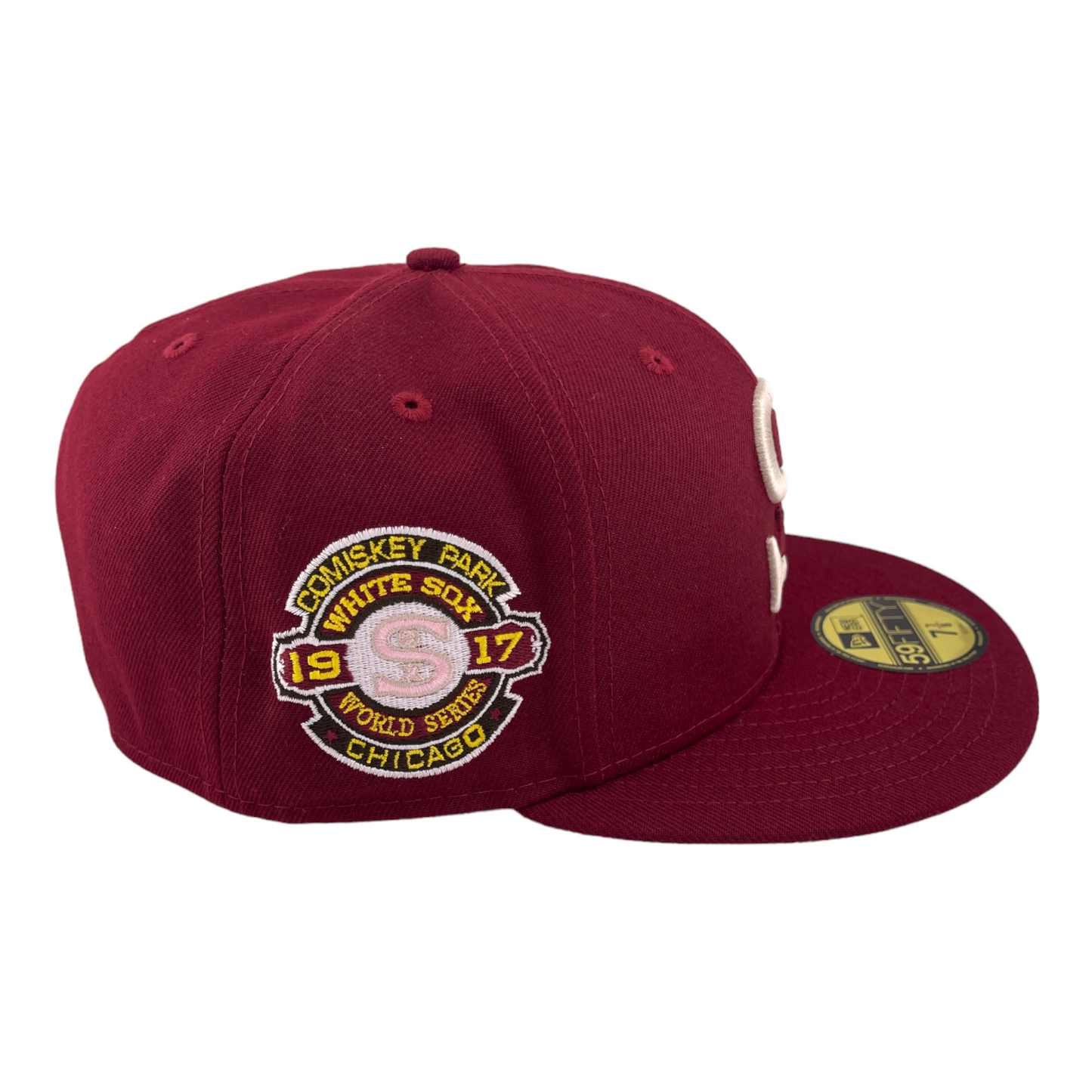 New Era Chicago White Sox World Series 1917 Side Patch Maroon Tan UV 59FIFTY Hat Cap