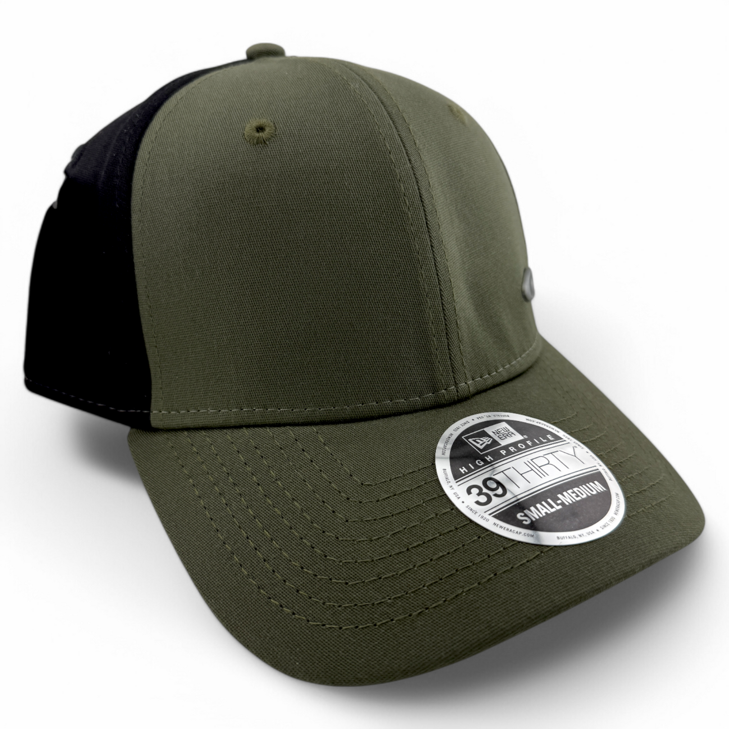 New Era Oakley Tin Foil Dark Brush Olive High Profile 39Thirty Flex Fit Hat Cap