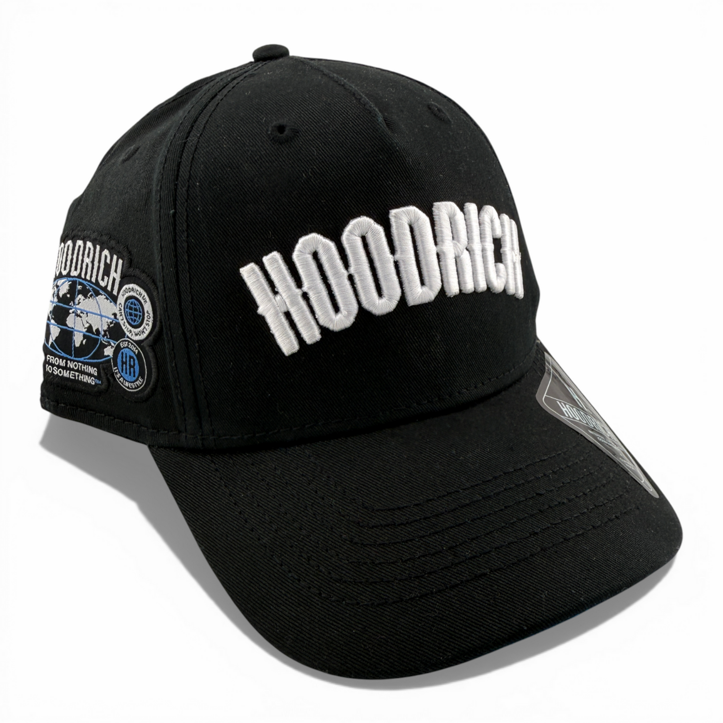 Hoodrich OG Mark Strapback Side Patch Black/Blue A-Frame Adjustable Hat Cap