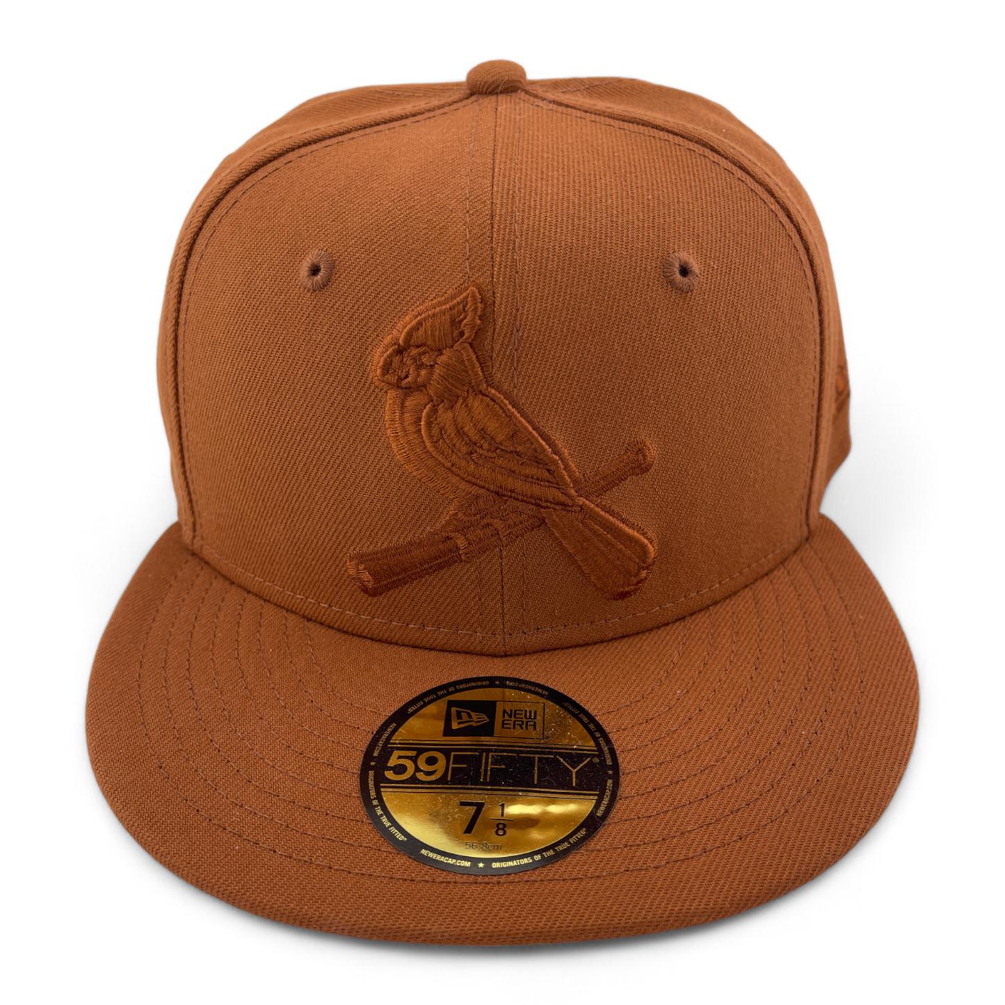 New Era St Louis Cardinals MLB Solid All Tan Color Pack 59FIFTY Fitted Hat Cap