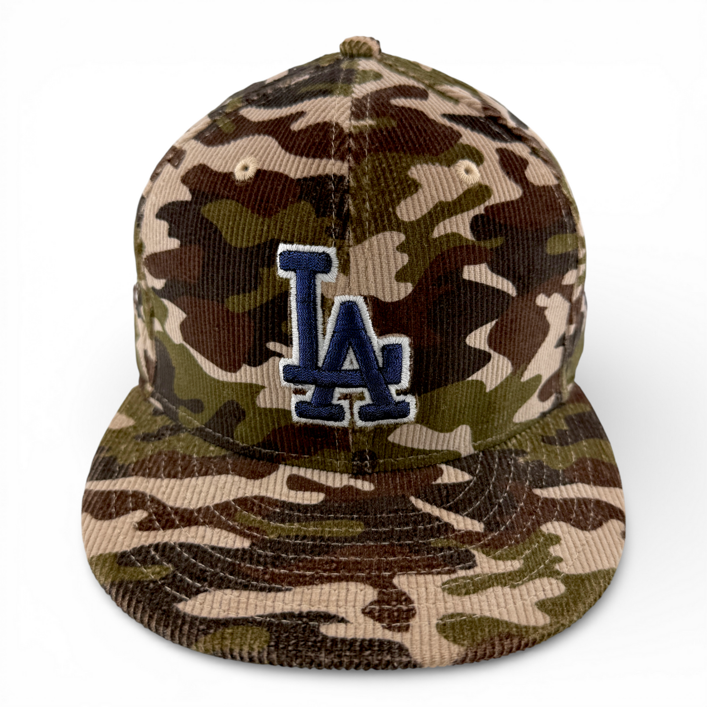 New Era Los Angeles Dodgers MLB Camouflage Corduroy Camo 59Fifty Fitted Hat Cap