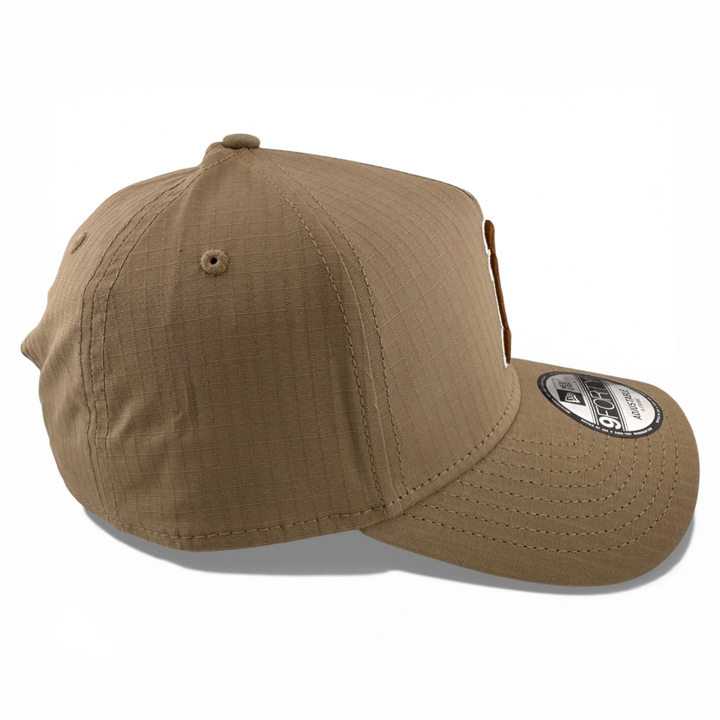 New Era San Diego Padres Khaki Ripstop A-Frame 9Forty Snapback Adjustable Hat