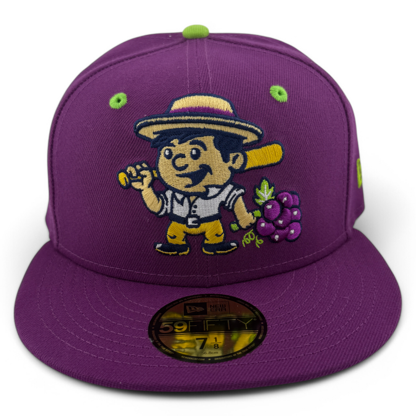 New Era Tri-City Dust Devils MiLB Viñeros de Tri-City Grape Logo 59Fifty Fitted