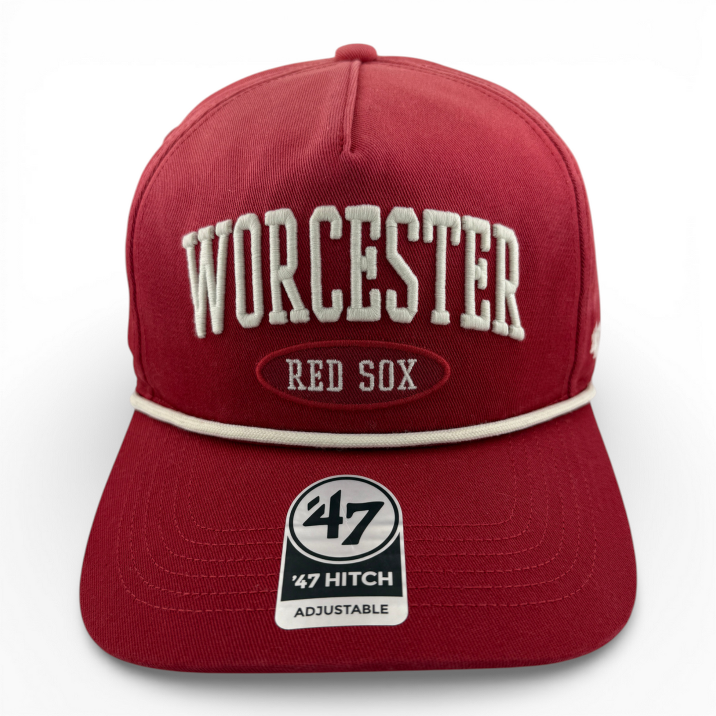 '47 Brand Worcester Red Sox WooSox Tybee Hitch Rope Snapback Adjustable Hat Cap