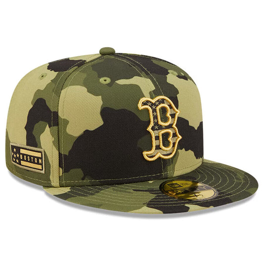 New Era Boston Red Sox 2022 Armed Forces Day Camo On-Field 59FIFTY Fitted Hat