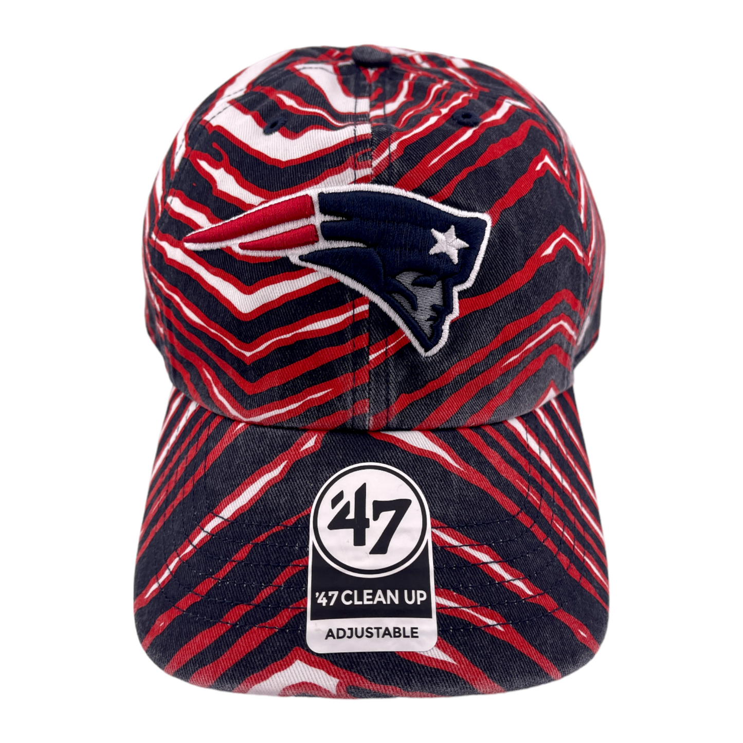 '47 Brand New England Patriots NFL Zubaz Camo Clean Up Adjustable Dad Hat Cap