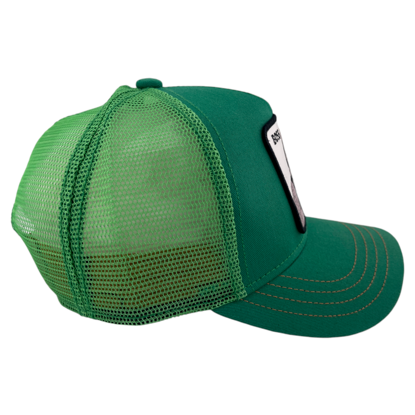 Goorin Bros Shot Caller Boss Gorilla Farm Green Mesh Back Trucker Snapback Hat