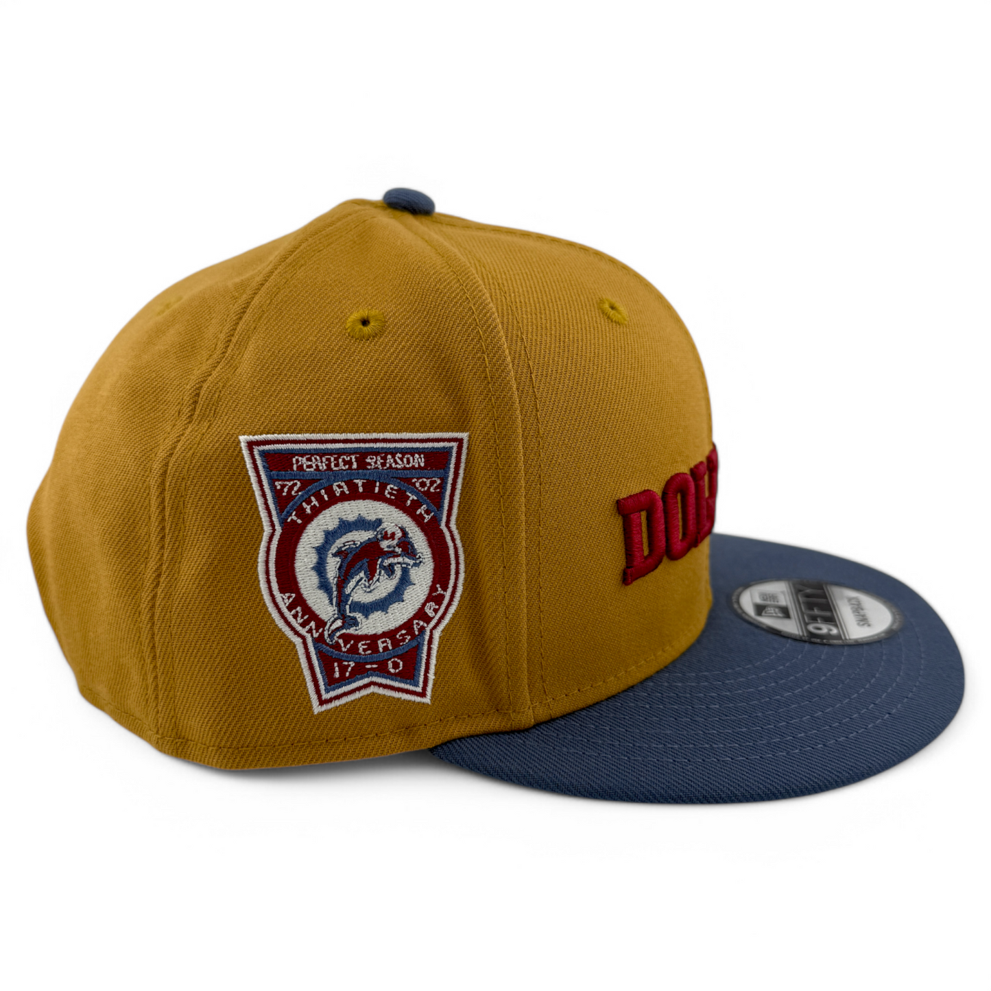 New Era Miami Dolphins NFL Panama Tan 9FIFTY Snapback Adjustable Hat Cap