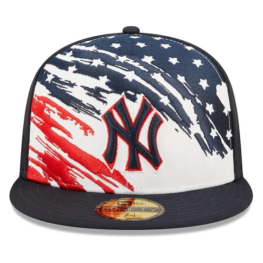 New Era New York Yankees 2022 4th of July Flag On-Field 59FIFTY Fitted Hat Cap