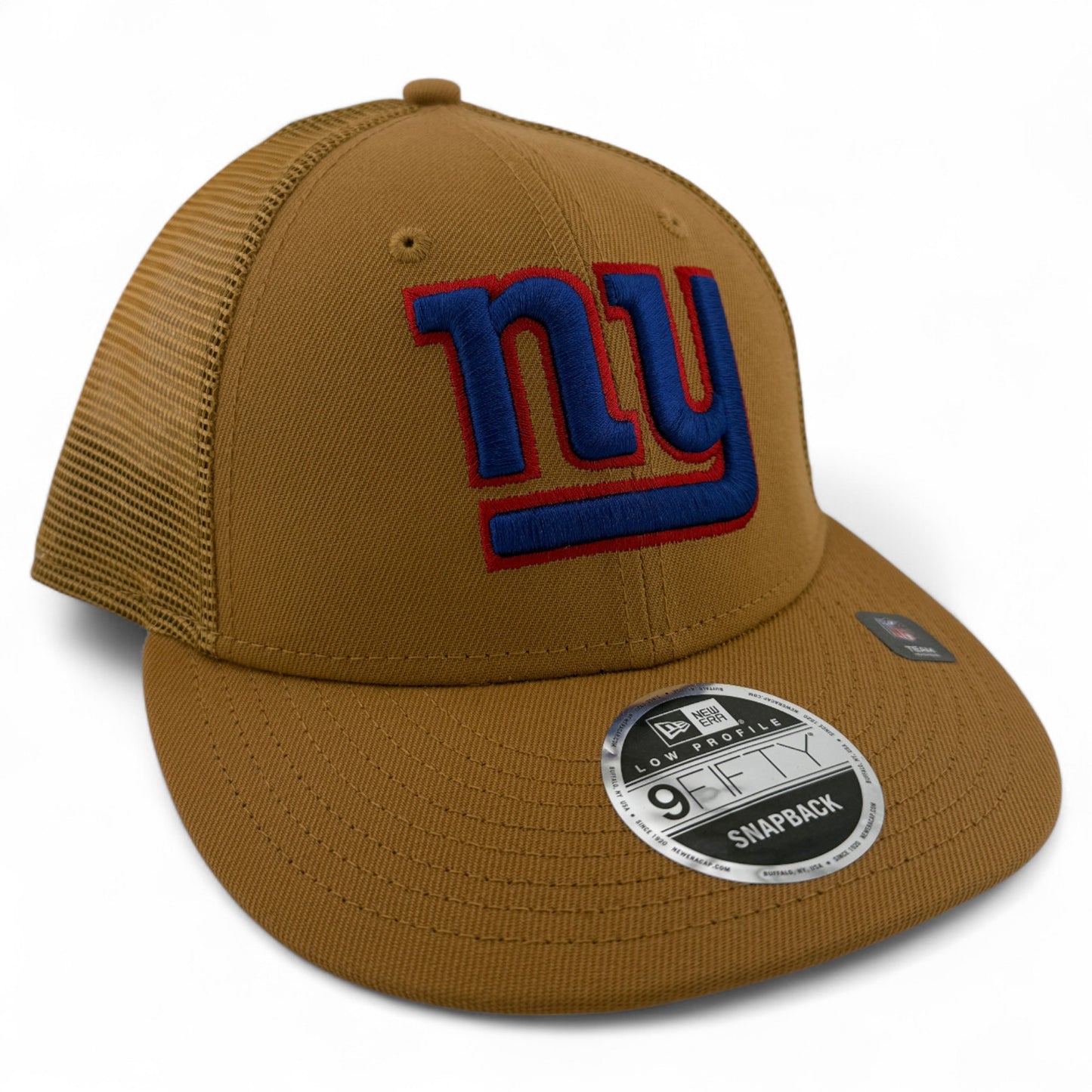 New Era New York Giants Tan Khaki Bronze Mesh 9Fifty Low Profile Snapback Hat