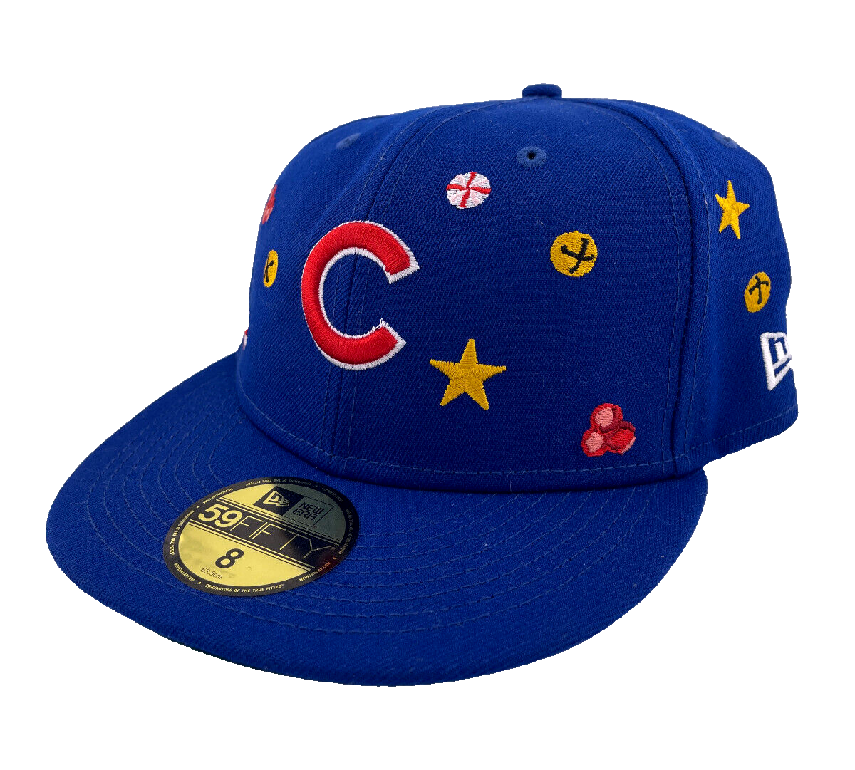 New Era Chicago Cubs MLB Holly Navy Blue/Green UV 59FIFTY Fitted Hat Cap