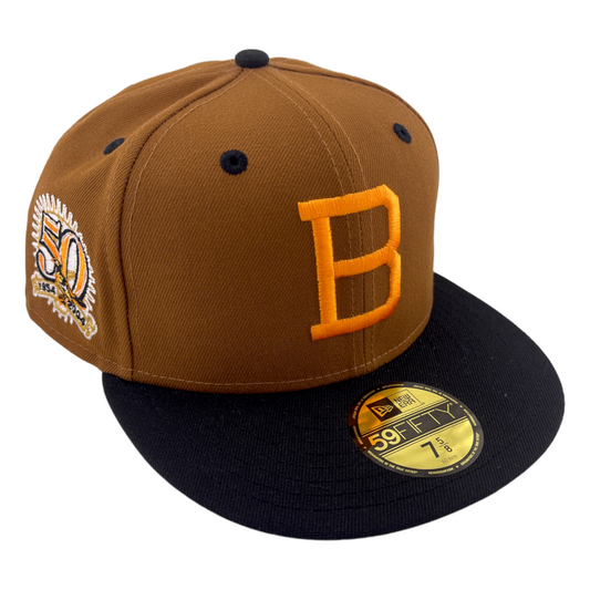 New Era Baltimore Orioles Two Tone Flint Pack 50th Side Patch 59FIFTY Fitted Hat