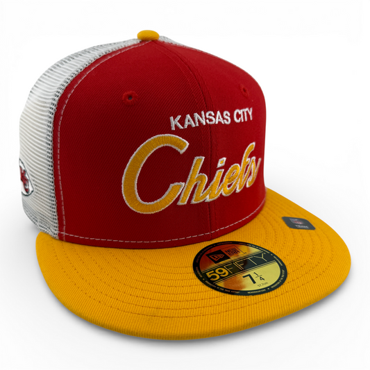 New Era Kansas City Chiefs NFL Draft ‘04 Lids Script Mesh 59FIFTY Fitted Hat Cap
