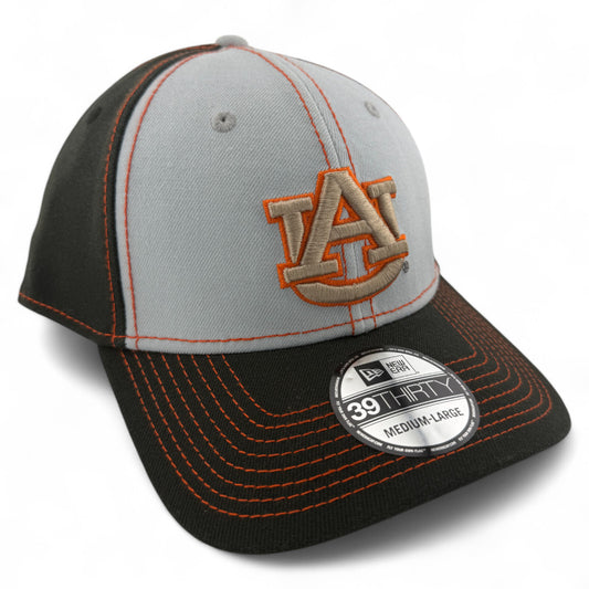 New Era Auburn University Tigers NCAA Grayscale 39Thirty Stretch Fit Hat Cap
