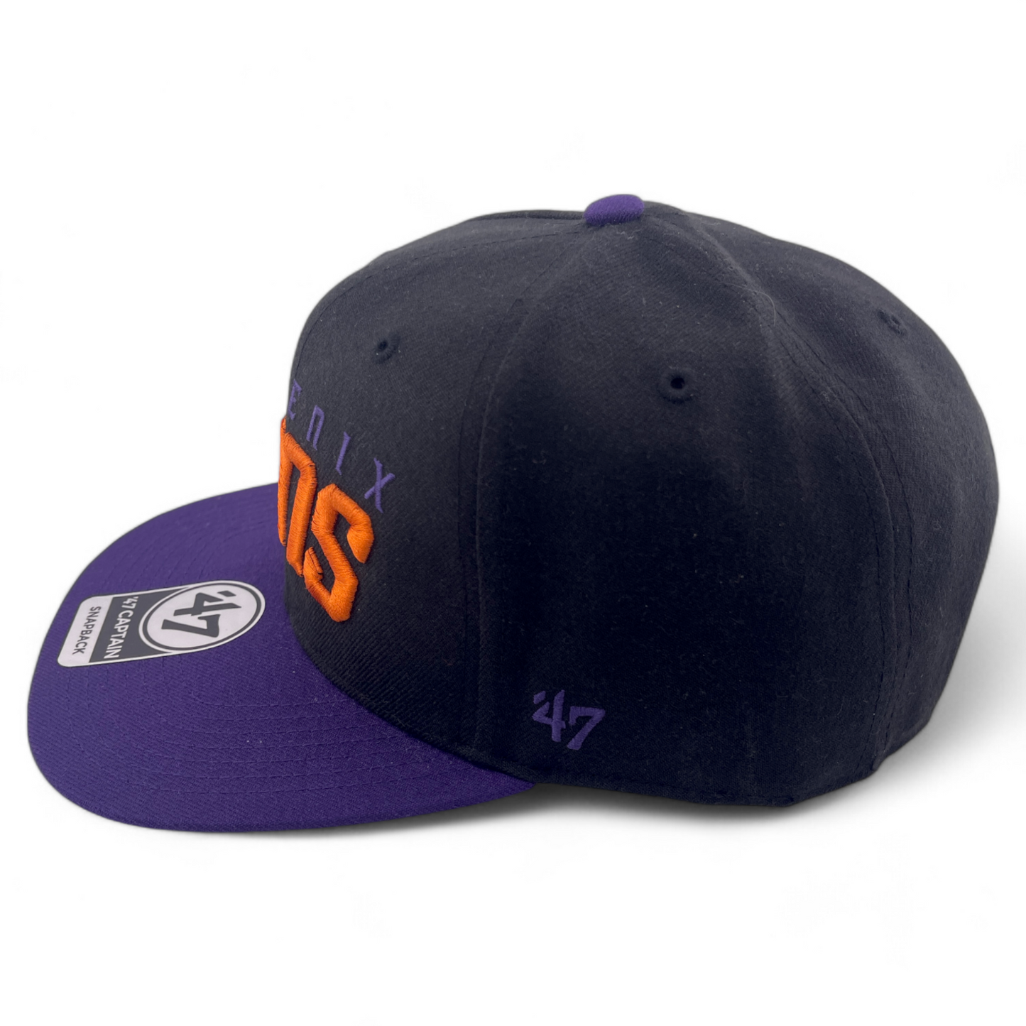 '47 Brand Phoenix Suns NBA No Shot Script Wordmark Captain Snapback Hat Cap