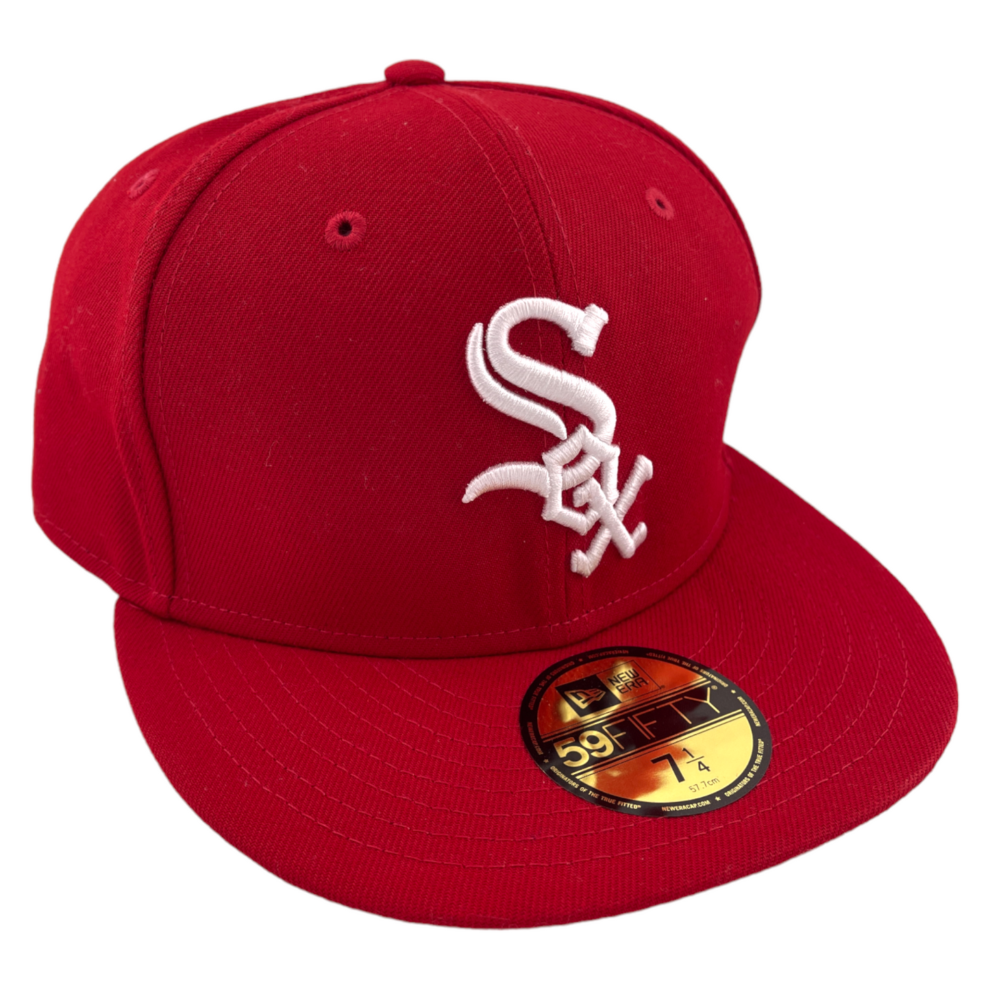 New Era Chicago White Sox Logo Scarlet Red/Grey UV Basic MLB 59FIFTY Fitted Hat Cap