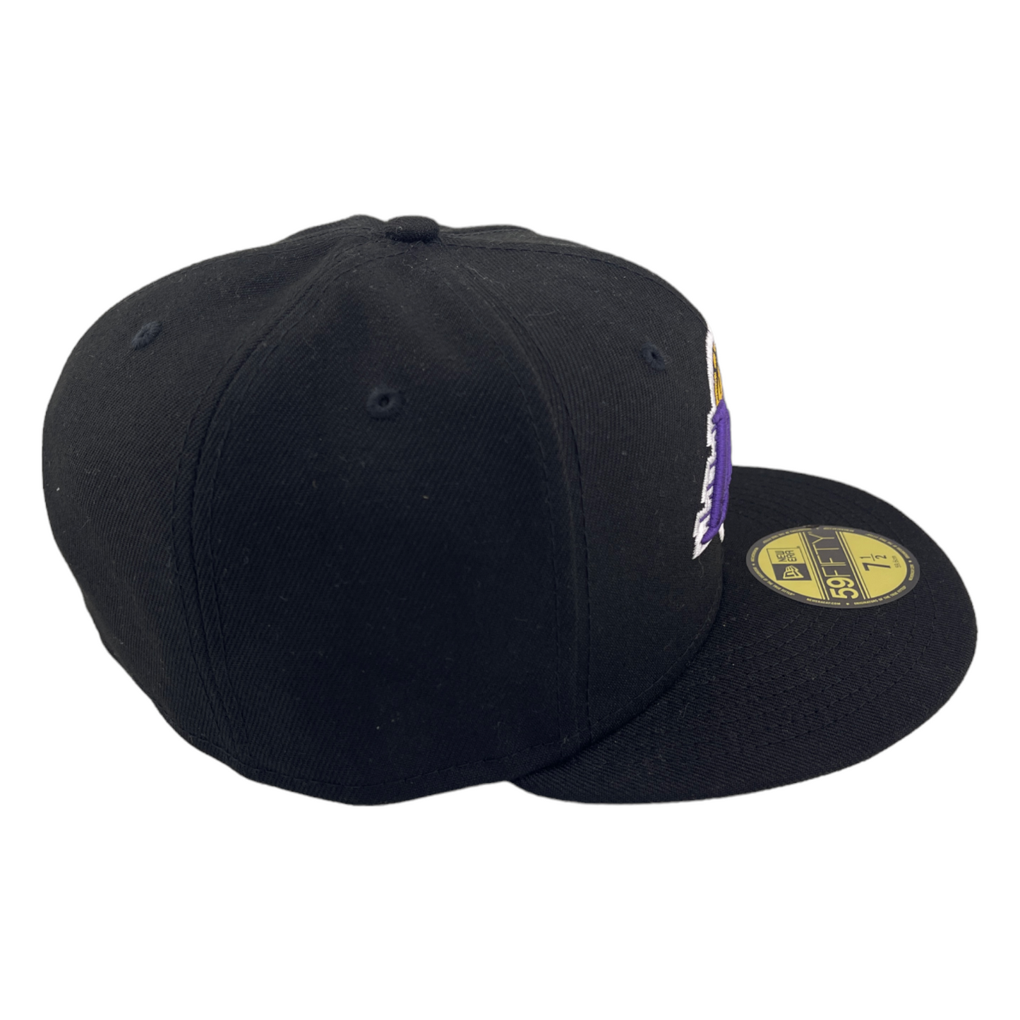 New Era Los Angeles Lakers Team Colors Black/Grey UV NBA 59Fifty Fitted Hat Cap