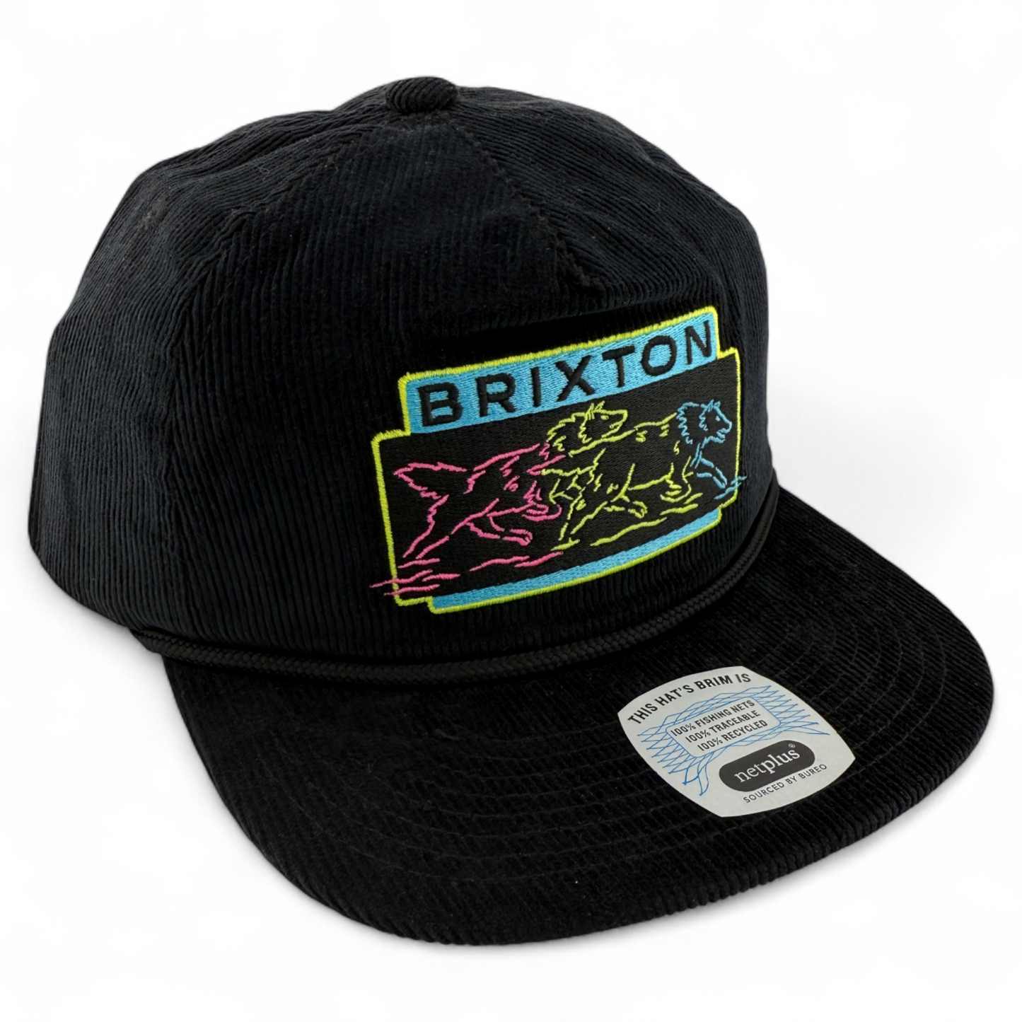 Brixton Company Neon Wolf Pack MP Corduroy Rope Golf A-Frame Snapback Adjustable