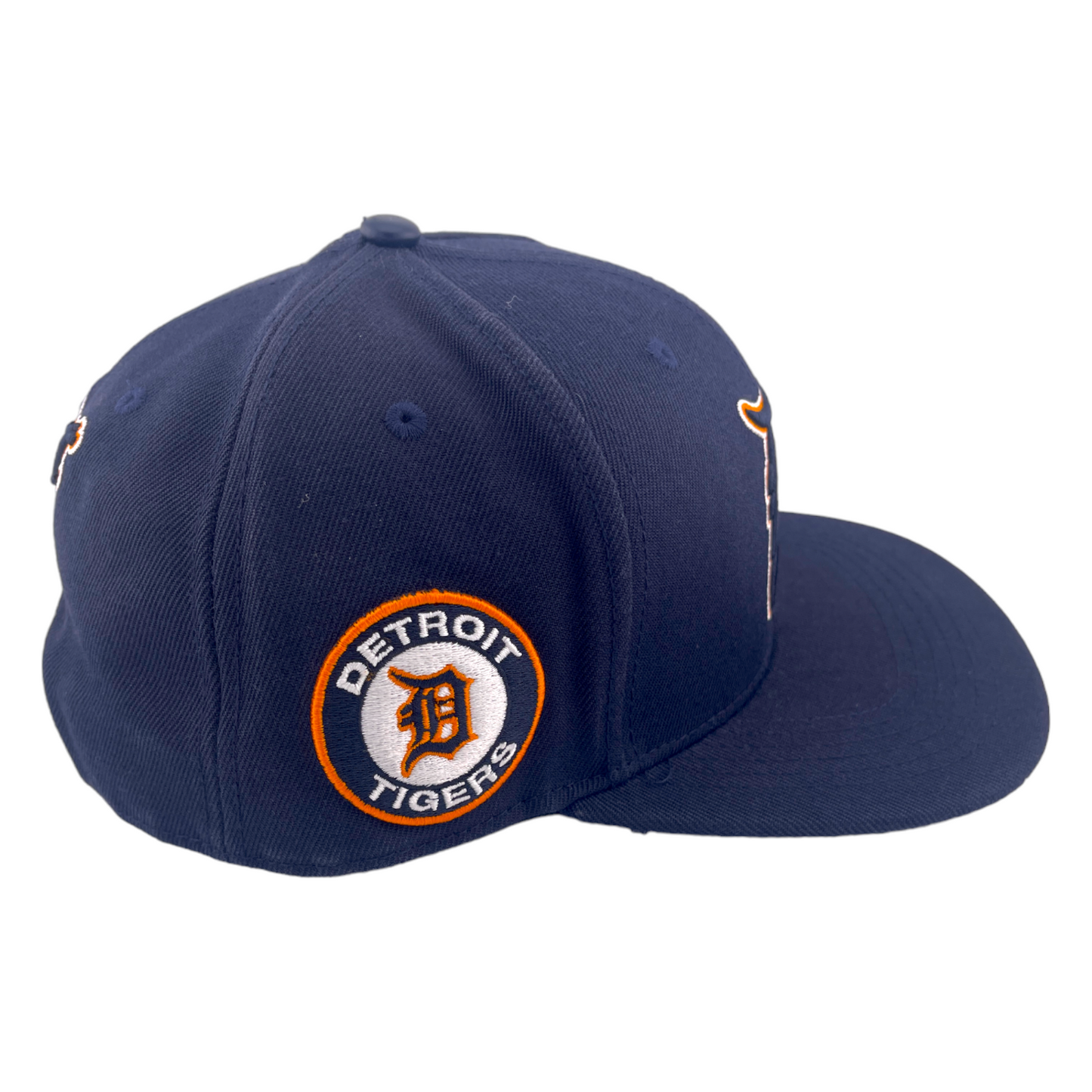 Pro Standard Detroit Tigers D Logo Side Patch Navy Blue Snapback Hat Cap