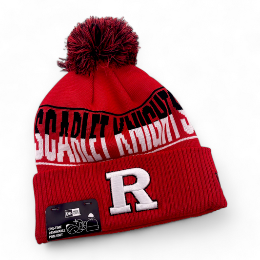 New Era Rutgers University Scarlet Knights NCAA 2023 Pom Beanie Cuffed Knit Cap