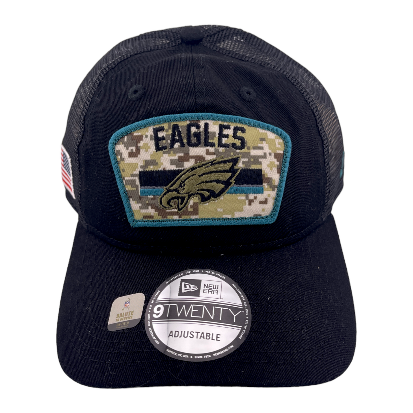 New Era Philadelphia Eagles 2021 Salute to Service 9Twenty Snapback Trucker Hat Cap