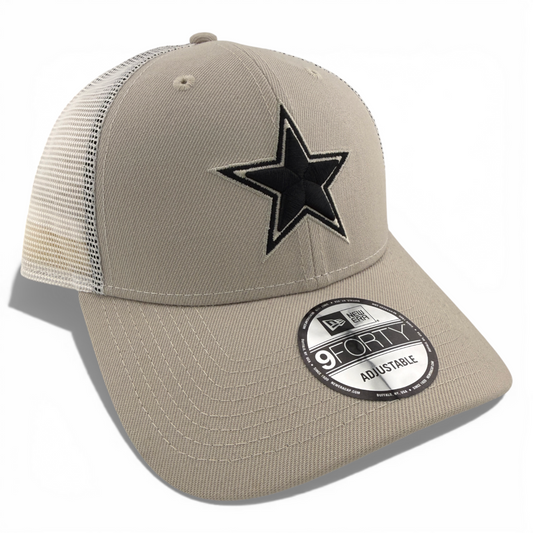 New Era Dallas Cowboys NFL Stone Mesh Back Trucker 9Forty Snapback Adjustable