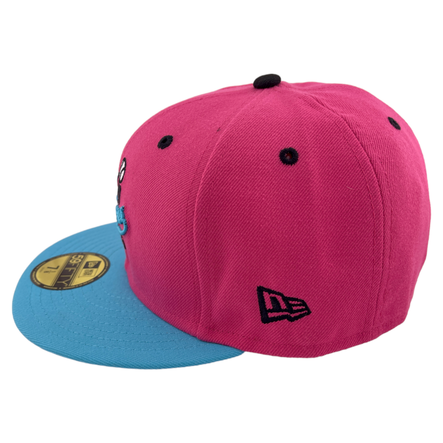 New Era Los Angeles Dodgers MLB Teal Blue/Hot Pink Pack 59Fifty Fitted Hat Cap