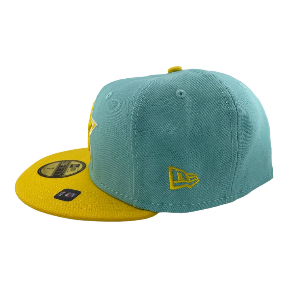 New Era Dallas Cowboys Color Pack Turquoise/Yellow UV & Logo 59FIFTY Fitted Hat Cap