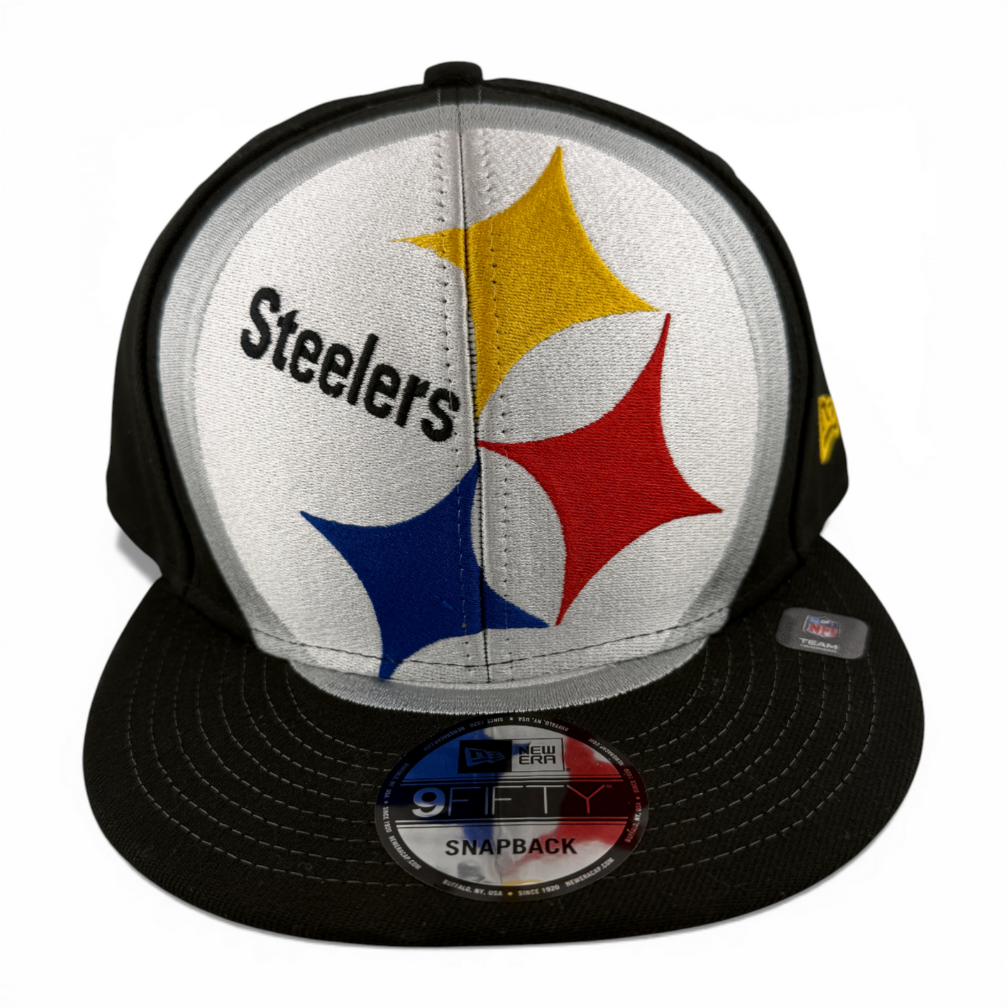 New Era Pittsburgh Steelers NFL Oversized Large Giant Logo 9Fifty Snapback Hat