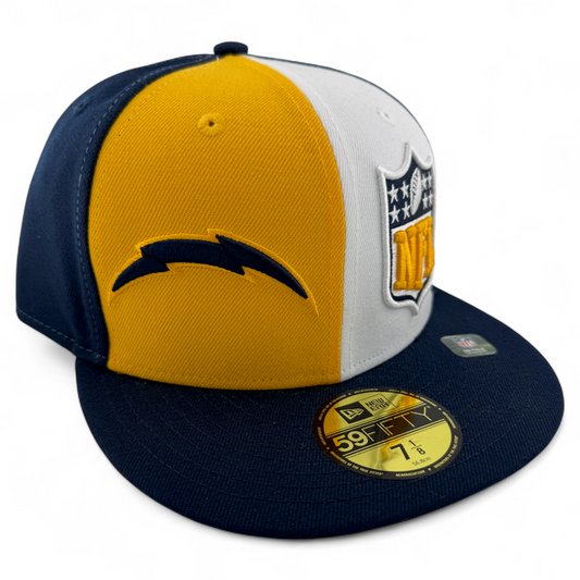 New Era Los Angeles Chargers NFL 2023 Sideline Split Logo 59FIFTY Fitted Hat Cap