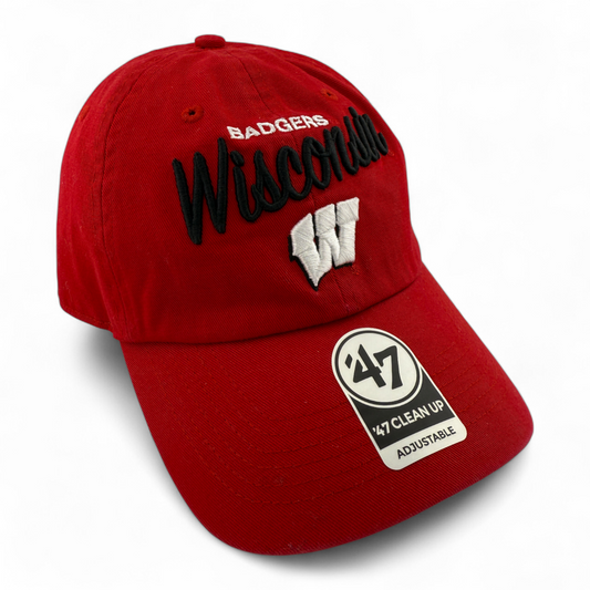 '47 Brand University of Wisconsin Badgers NCAA Clean Up Adjustable Dad Hat Cap