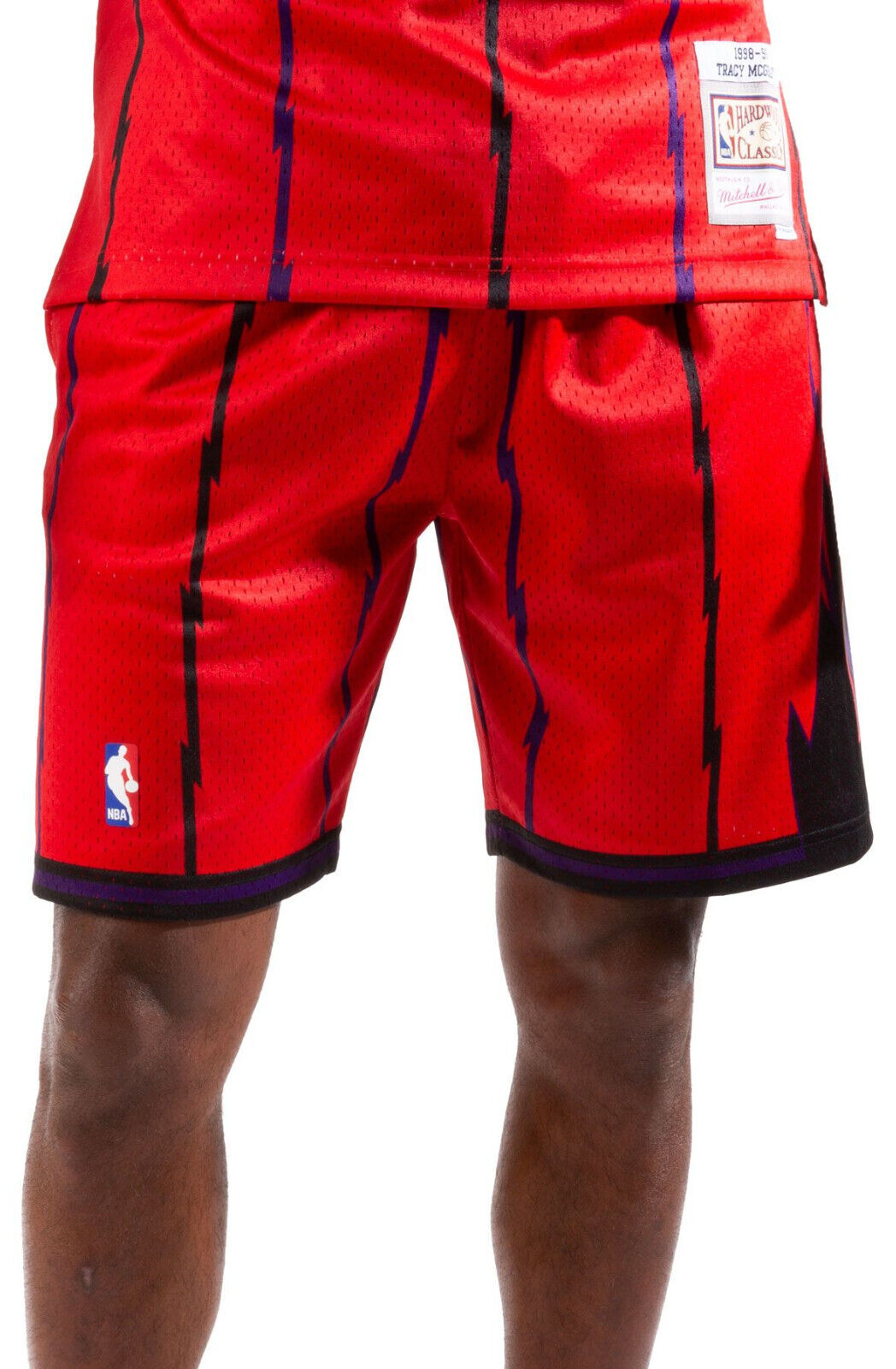 Mitchell & Ness Toronto Raptors 1998 Swingman Shorts Red Logo Men's