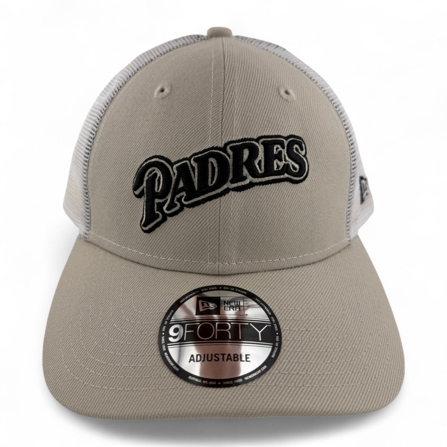 New Era San Diego Padres MLB Stone Mesh Back Trucker 9Forty Snapback Adjustable