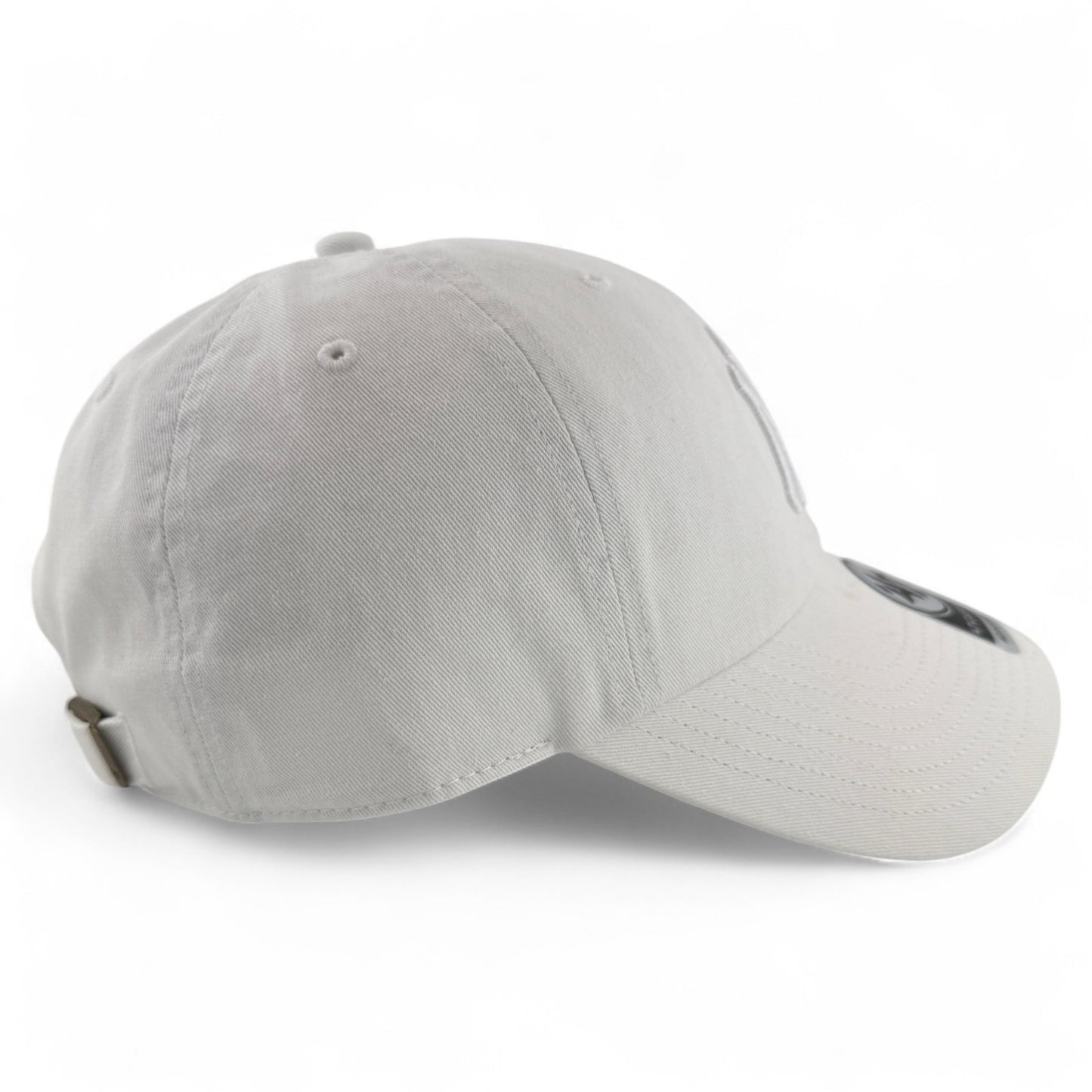 '47 Brand New York Yankees MLB All White Logo Clean Up Adjustable Dad Hat Cap