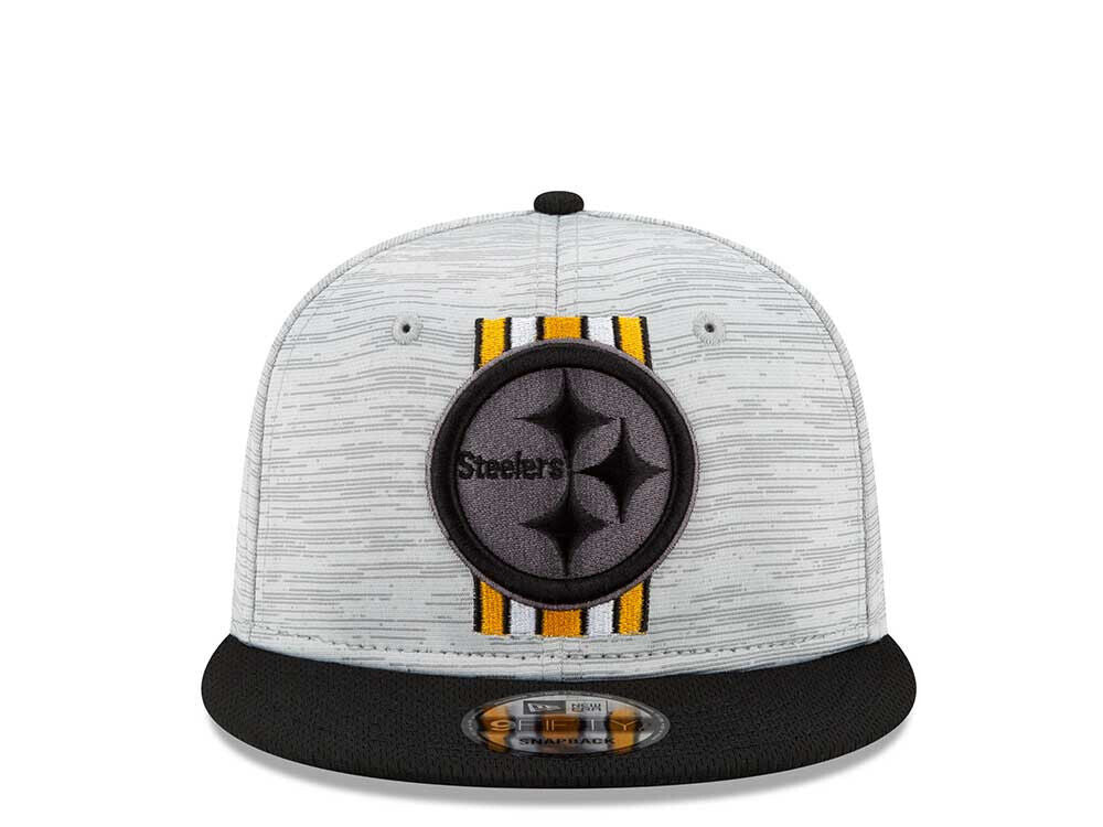 New Era Pittsburgh Steelers Training Camp 2021 NFL Grey 9FIFTY Snapback Hat Cap