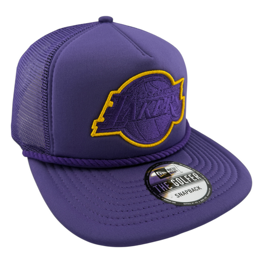 New Era Los Angeles Lakers NBA A-Frame Rope The Golfer Snapback Adjustable Hat
