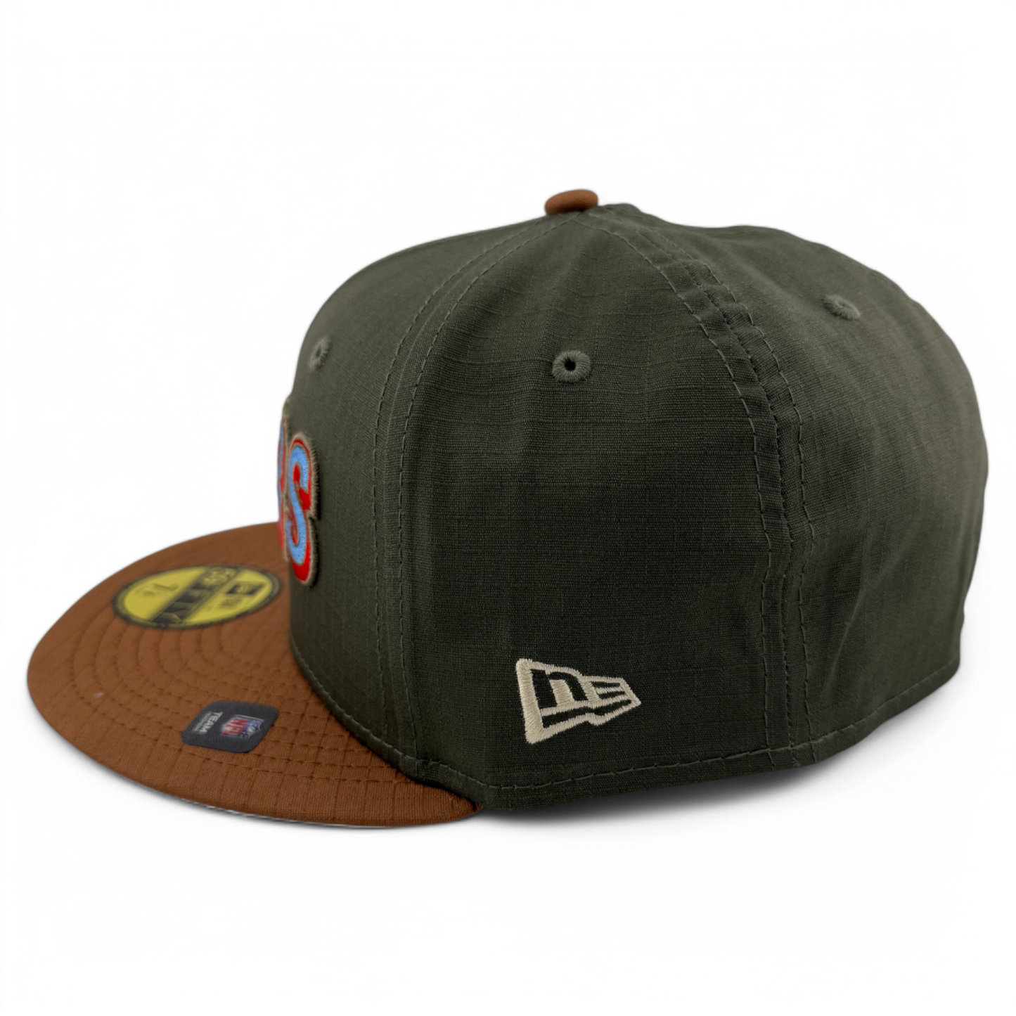 New Era Houston Oilers NFL Ripstop Olive 1960 Established 59Fifty Fitted Hat Cap